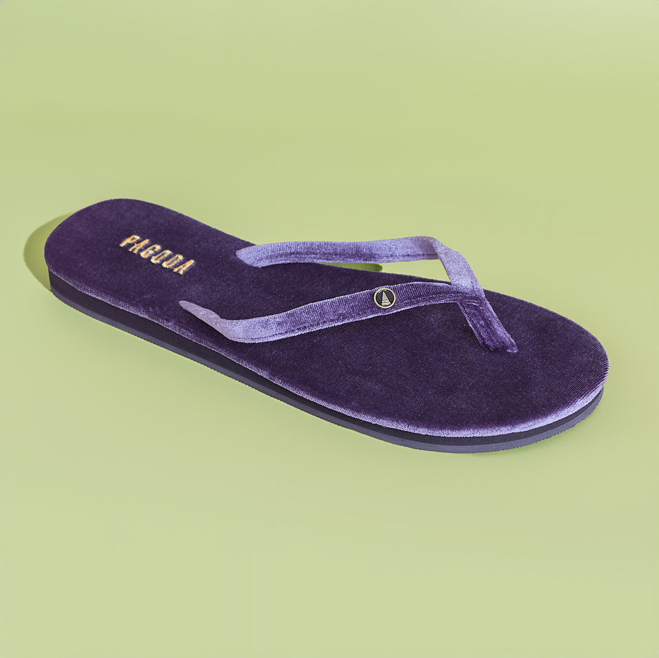 Diamante Dusky Lilac Women’s Velvet Flip Flop
