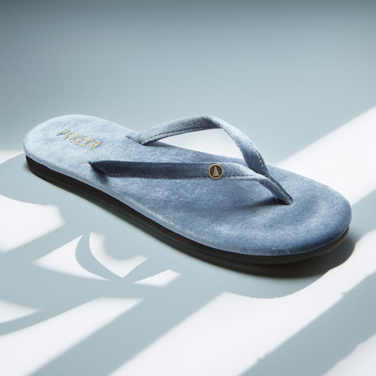 Burma Blue Women’s Velvet Flip Flop