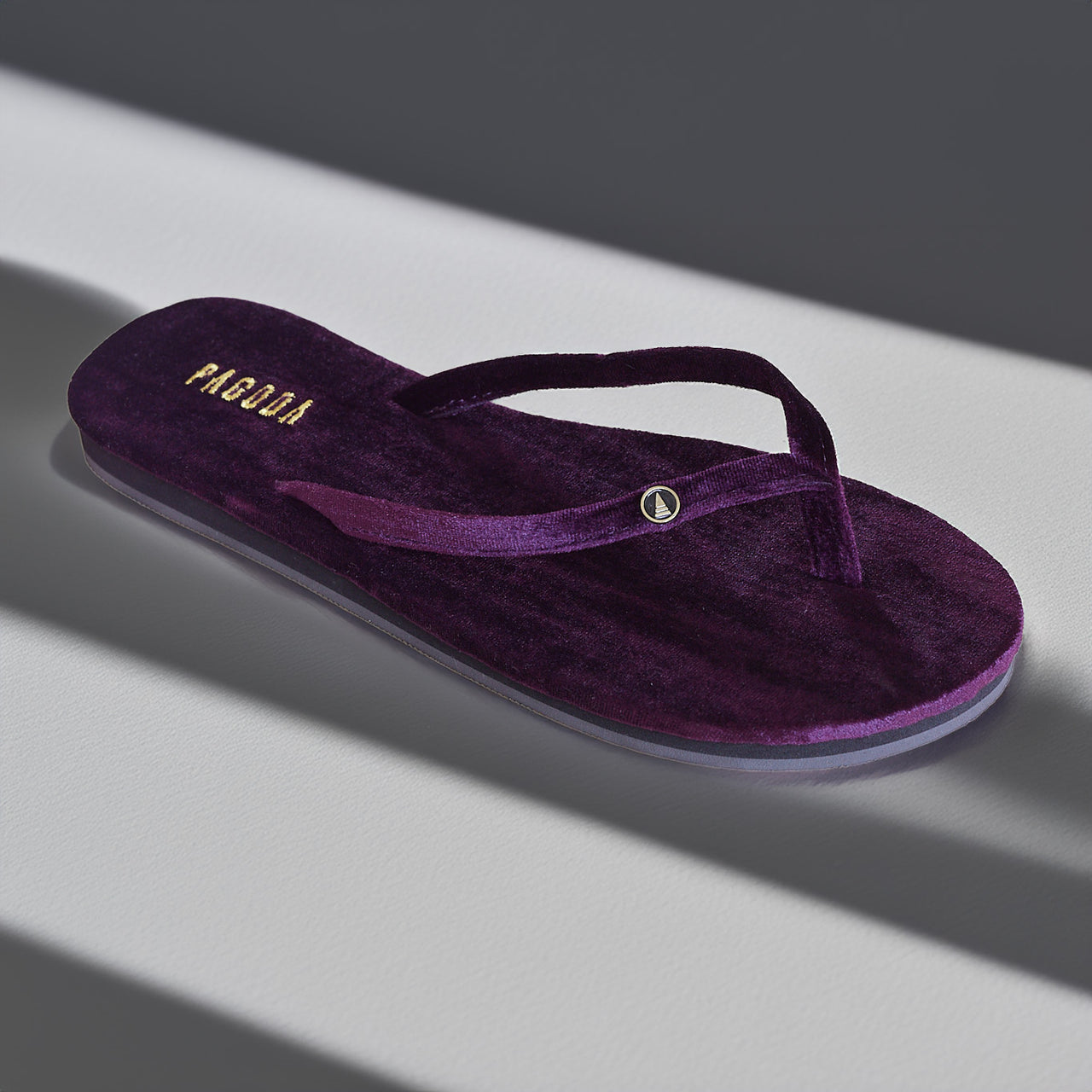 Diamante Plush Purple Women’s Velvet Flip Flop